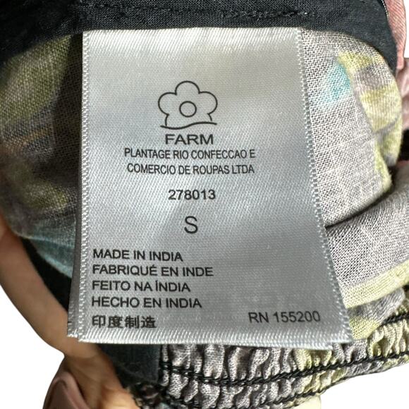 FARM RIO Colorful Floral One Piece Jumpsuit Women's Size Small Linen Blend FLAW - Picture 8 of 14